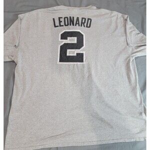 NBA Kawhi Leonard #2 San Antonio Spurs T-Shirt Men’s 2XL Gray